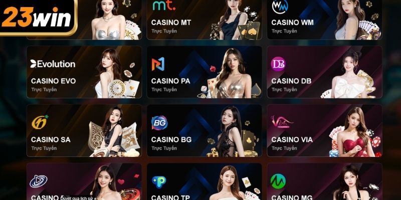 Hoàn trả cược casino 23win